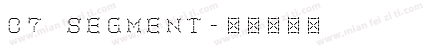 C7 Segment字体转换